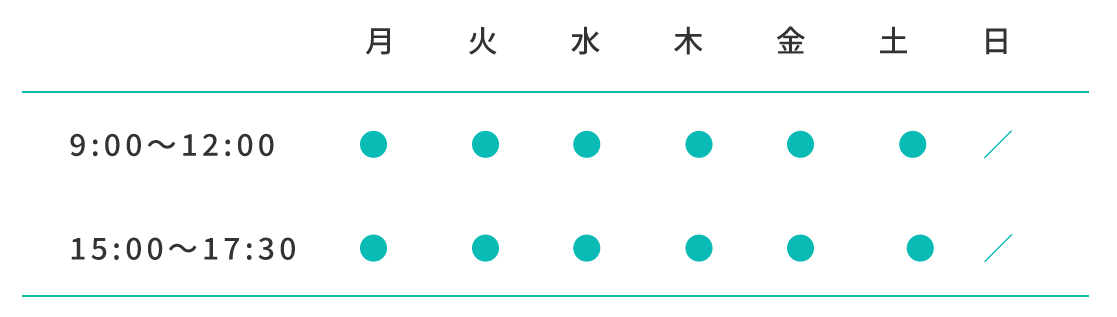 診療時間表